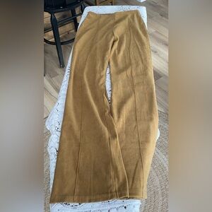 Y2K brown high waisted wide leg trousers with a flattering fit made in the USA